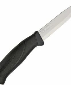 Mora Companion Black, 4" Stainless Plain Blade, Black Rubber Handle