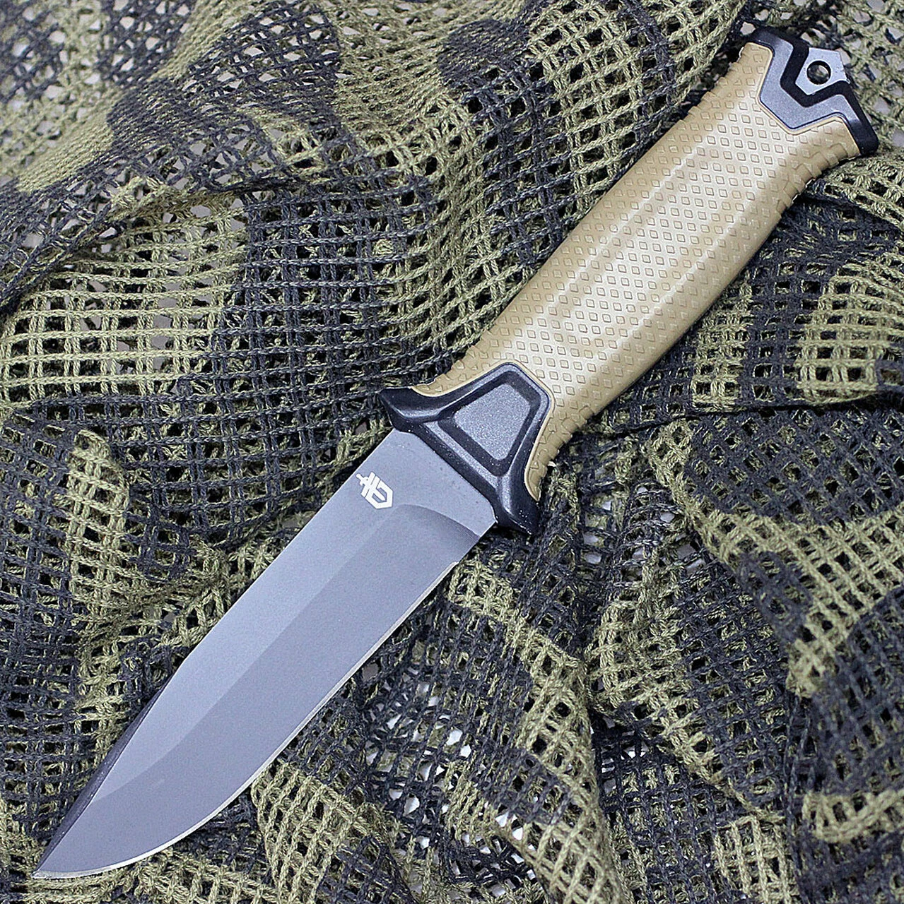 Gerber 30001058 Strongarm, 4.8" 420HC Plain Blade, Coyote Tan GFN Handle 1 Gerber 30001058 Strongarm, 4.8" 420HC Plain Blade, Coyote Tan GFN Handle