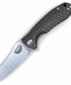 Honey Badger Knives Medium Warncleaver Flipper HB1038, 3.19" 8Cr13MoV Satin Warncleaver Plain Blade, Black FRN Handle