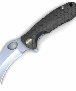 Honey Badger Knives Medium D2 Claw Flipper HB1115, 3.0" D2 Claw Blade, Black FRN Handle