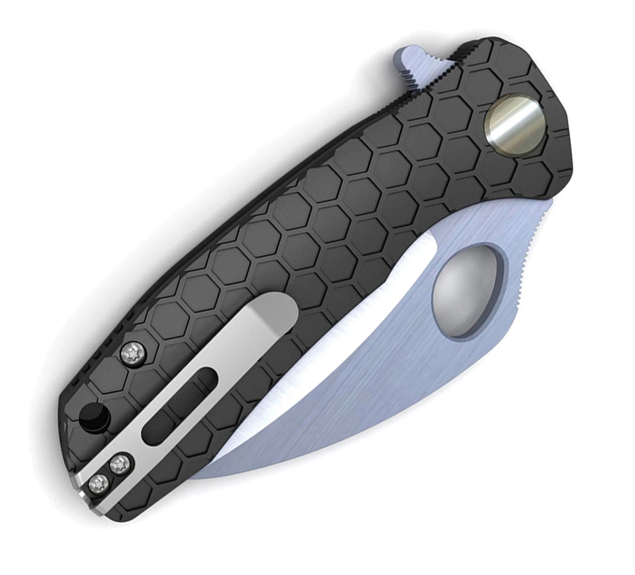 Honey Badger Knives Medium D2 Claw Flipper HB1115, 3.0" D2 Claw Blade, Black FRN Handle 2 Honey Badger Knives Medium D2 Claw Flipper HB1115, 3.0" D2 Claw Blade, Black FRN Handle - Image 2