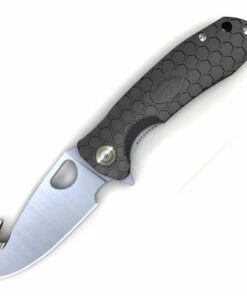 Honey Badger Knives Large Hook Flipper HB1251, 3.63" 8Cr13Mov Hook Blade, Black FRN Handle