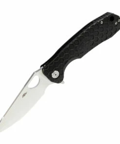 Honey Badger Knives Honey Badger Large Leaf Flipper - Blk FRN (3.6" 8Cr13MoV Satin) HB1288