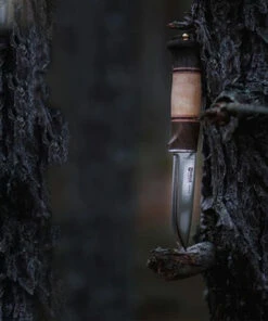 Helle Harding Fixed Blade - Curly Birch, Leather, Darkened Oak (3.9" Triple Laminated Steel Satin) No. 99 -Buck Knives Sales he99 1 98004.1643238060