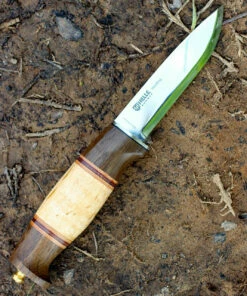 Helle Harding Fixed Blade - Curly Birch, Leather, Darkened Oak (3.9" Triple Laminated Steel Satin) No. 99 -Buck Knives Sales he99.3 84529.1643238060
