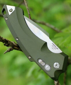 Hogue 34511 EX-A05 Folder, 4" CPM154 Spear Point Blade Tumbled Finish, OD Green Aluminum Handle -Buck Knives Sales ho34511.3 88459.1566586349