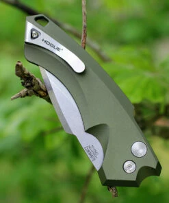 Hogue 34511 EX-A05 Folder, 4" CPM154 Spear Point Blade Tumbled Finish, OD Green Aluminum Handle -Buck Knives Sales ho34511.4 83251.1566586350