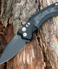 Hogue 34539 EX-A05, 3.5" 154CM Spear Point Plain Blade, Black G-Mascus/Black G-10 Handle