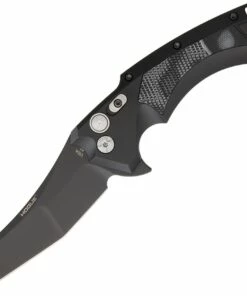 Hogue 34569 X5 Button Lock Folder, 3.5" CPM-154 Black Wharncliffe Blade-Black Aluminum Frame/G-Mascus Black G-10