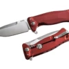 LionSteel Lion Steel SR11 ARS Red, 3.50" Sleipner SS Satin Plain Blade, Red Aluminum Handles