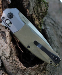 Benchmade Knives Benchmade 496 Vector Assist Flipper, 3.6" CPM-20CV Satin Blade, Contoured OD Green G10 Handle -Buck Knives Sales image 58491.1572032276