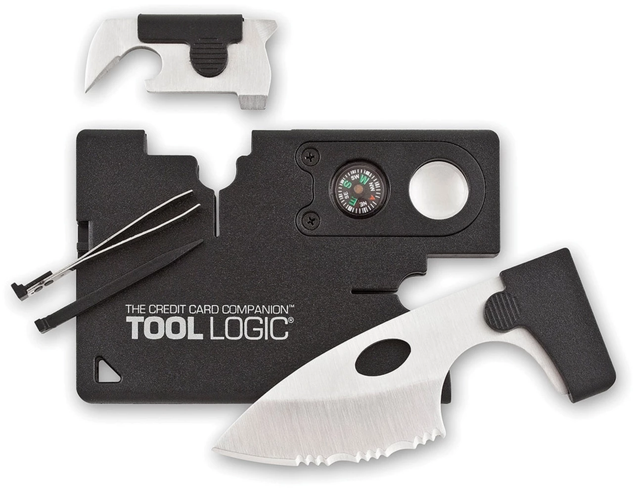Tool Logic Credit Card Companion with Lens/Compass, US Patent-TLCC1SB 1 Tool Logic Credit Card Companion with Lens/Compass, US Patent-TLCC1SB