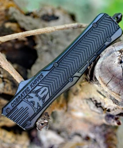 CobraTec Knives MBCTK-1MTS Medium CTK-1 Black, 3.0" D2 Steel Tanto Serrated Blade, Aluminum Handle -Buck Knives Sales image 86347.1569424580