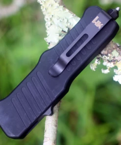 HK Knives HK Mini Incursion OTF Automatic, 2.95" Tumbled Clip Point Blade, Matte Black Aluminum Frame-54050 -Buck Knives Sales image 87284.1572614225