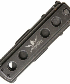 Jesse James Knife Co. Nomad Titanium-JJKC1BS, 4.0 in. Tanto Uddeholm AEB-L Steel Black Stonewash PlainEdge -Buck Knives Sales jjkc1bs add 01 96819.1566585930