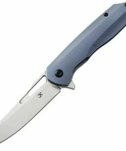 Kansept Knives K1006A8, Shard Flipper, 3.5" CPM-S35VN Wharncliffe Blade, Blue Anodized Titanium Handle