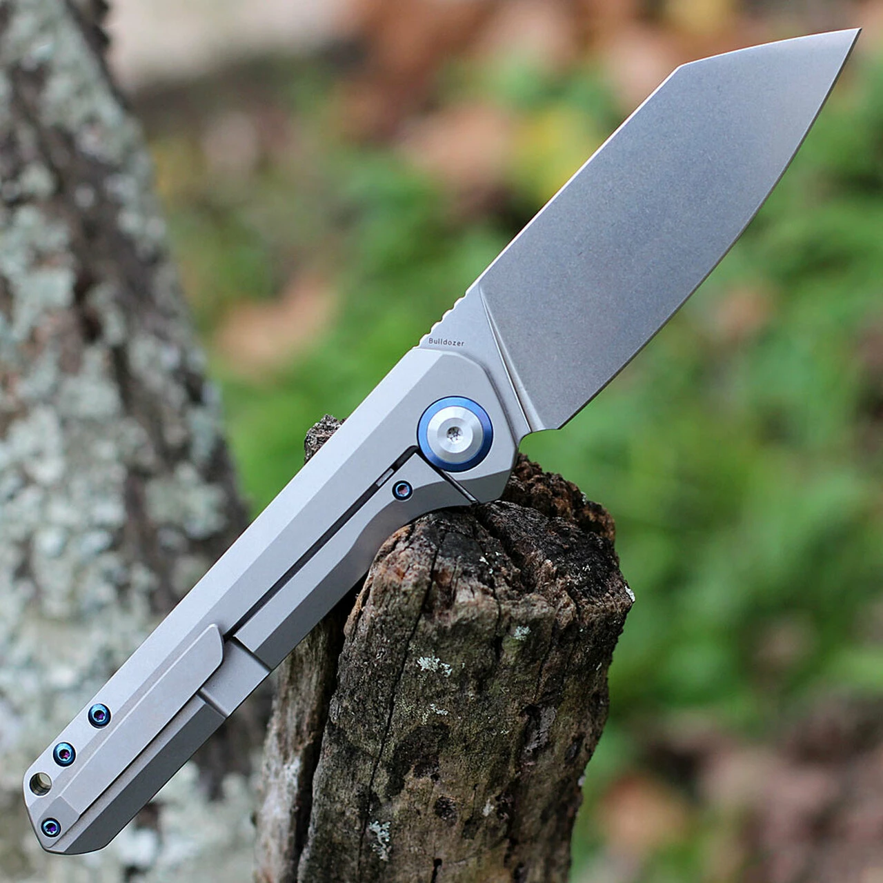 Kansept Knives Kansept Bulldozer - Gray Ti (3.8" CPM-20CV Satin) K1028A1 2 Kansept Knives Kansept Bulldozer - Gray Ti (3.8" CPM-20CV Satin) K1028A1 - Image 2