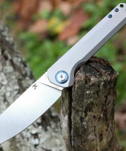 Kansept Knives Kansept Bulldozer - Gray Ti (3.8" CPM-20CV Satin) K1028A1