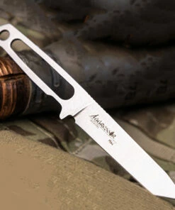 Kizlyar Supreme Aggressor Mini Fixed Blade - (2" AUS-8 Satin) Blk Leather