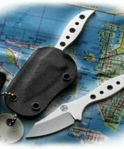 Nemesis NK-4 Hellion Neck Knife Lightweight, 1 5/8" - S30VPlain Blade, Neck Chain