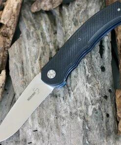 Boker Plus , 01BO350, 3.1 in. VG-10 Blade, Black G-10 Handle, Liner Lock Flipper