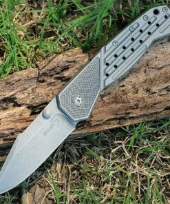 Boker Plus Scoundrel Framelock, 01BO760, VG-10 Steel, Gray Titanium Handles