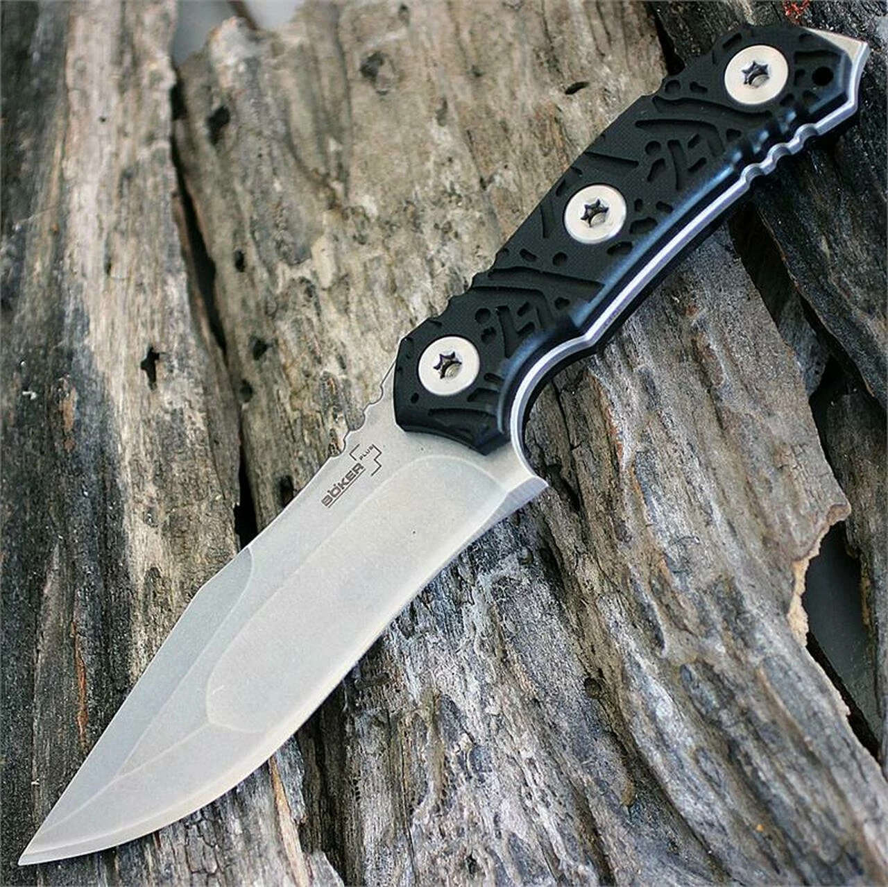 Boker Plus M13 Fixed Blade, 02BO058, 4in. 440C Steel Blade, G10 Handle Scales 1 Boker Plus M13 Fixed Blade, 02BO058, 4in. 440C Steel Blade, G10 Handle Scales