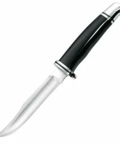 Buck Knives Buck 102BKS Woodsman, 4" 420HC Plain Blade, Black Phenolic Handle