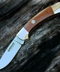 Boker 3000 Brown Canvas Lockback, 3. 3/8 in 440C Blade