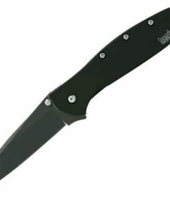 Kershaw Knives Kershaw 1660CKT Leek, 3" Sandvik 14C28N Plain Blade, 410 Stainless Handle