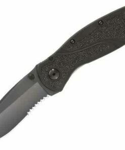 Kershaw Knives Kershaw 1670BLKST Blur, 3.4" 14C28N Combo Blade, Black Anodized Aluminum Handle