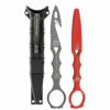 Benchmade Knives Benchmade SOCP Grey Rescue Tool w/ Red Trainer Blade, 179GRY-COMBO, 2.5 in. 440C Rescue Tool, Black Sheath