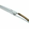 Deejo Knives Deejo DEE1CB002 Wood 37g, 3.75" 420 SS Plain Blade, Juniper Wood Handle