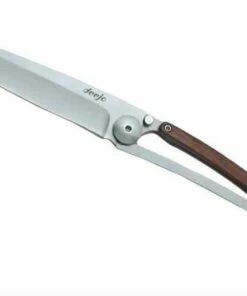 Deejo Knives Deejo DEE1CB005 Wood 37g, 3.75" 420 SS Plain Blade, Rosewood Handle