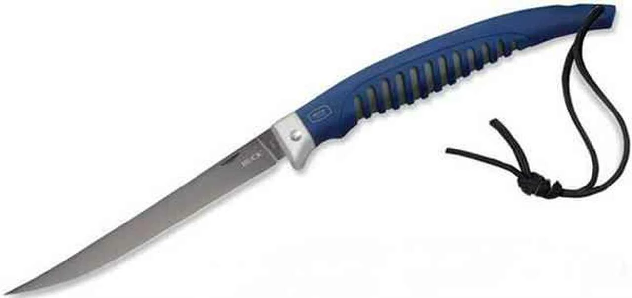 Buck Knives Buck 220BLS Silver Creek Folding Fillet, 6.5" 420J2 Plain Blade, Blue Rubber Handle 1 Buck Knives Buck 220BLS Silver Creek Folding Fillet, 6.5" 420J2 Plain Blade, Blue Rubber Handle