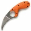 CRKT 2510ER Bear Claw, 2" AUS6M SS Serrated Blade w/Non-Pointed Tip, Orange Zytel Handle