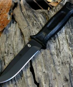 Gerber 1038 Strongarm, 4.8" 420HC Plain Blade, Black GFN Handle