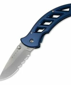 Buck Knives Buck 316BLX Parallex, 2.75" 420HC Combo Blade, Midnight Blue Aluminum