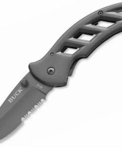 Buck Knives Buck 316TTX1 Parallex, 2.75" 420HC Combo Blade, Titanium Coated Stainless