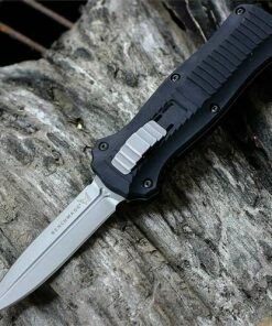 Benchmade Knives Benchmade Auto Mini Infidel OTF, 3350, 3.10 in. D2 Stainless Double Edge Blade, Aluminum Handles, Plain Edge