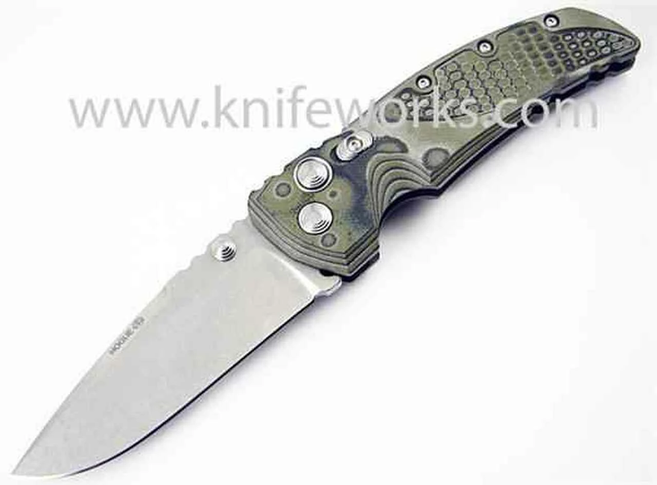 Hogue Elishewitz Folder, G-10 Frame 3.5" Drop Point Blade Tumble Finish - G-Mascus Green 1 Hogue Elishewitz Folder, G-10 Frame 3.5" Drop Point Blade Tumble Finish - G-Mascus Green