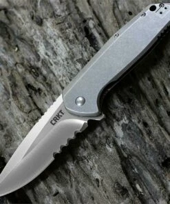 CRKT Columbia River, G.S.D. 3710, Liong Mah Design, 3.32" AUS 8 Combo Blade, Frame Lock