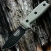 ESEE Knives ESEE 3MIL-P-B, Plain Edge,Glass Breaker Pommel,Black Molded Sheath with Molle Back