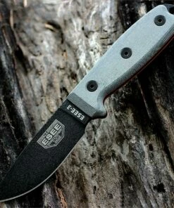 ESEE Knives ESEE 3PM-B, Plain Edge, Modified Pommel, Black Molded Sheath
