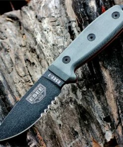 ESEE Knives ESEE 3S-MB Combo Edge,Coyote Brown Sheath w/ Black MOLLE Back