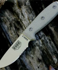 ESEE Knives ESEE 3SM-DT, Combo Edge, Modified Pommel, Foliage Green Sheath