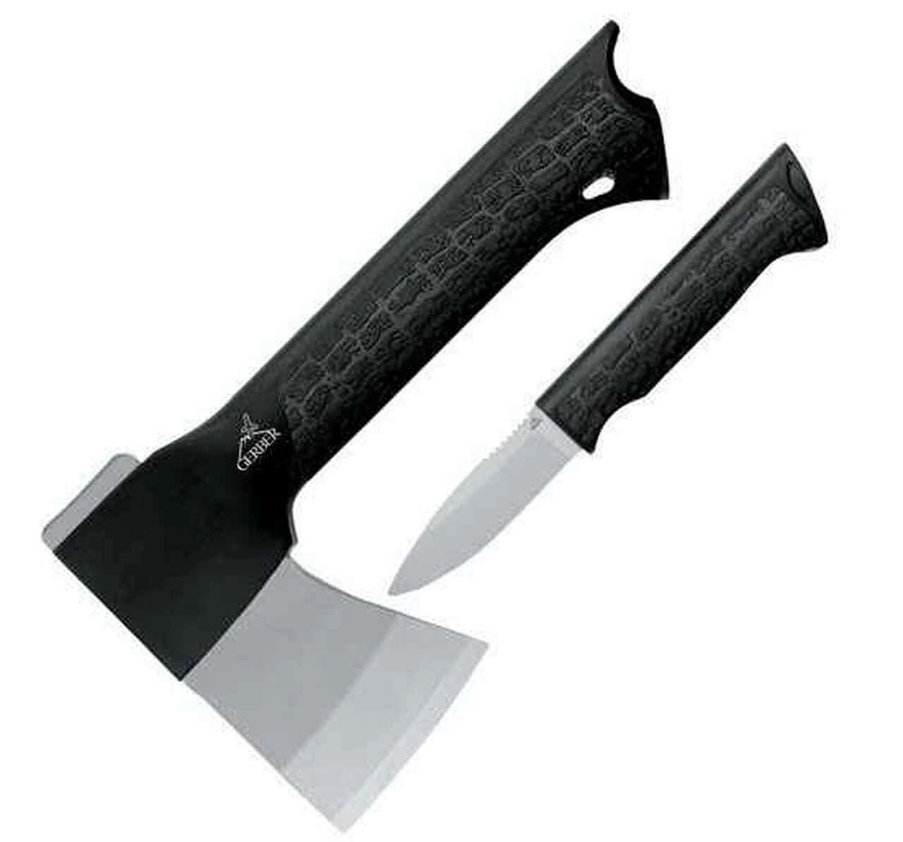 Gerber Combo Axe, 8 3/4" Overall, Forged Steel Axe Head w/Fixed Blade Knife 1 Gerber Combo Axe, 8 3/4" Overall, Forged Steel Axe Head w/Fixed Blade Knife