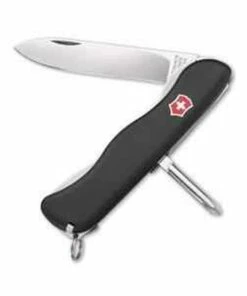 Victorinox Swiss Army One Blade Lockblade w/Phillips, Black Handle