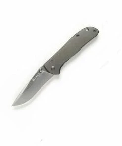 CRKT 6450S Drifter, 2.87" 8Cr14MoV SS Plain Blade,Satin Finish, SS Handle