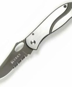 CRKT 6490 Pazoda, 2.6" 8Cr14MoV Combo Blade, SS Handle